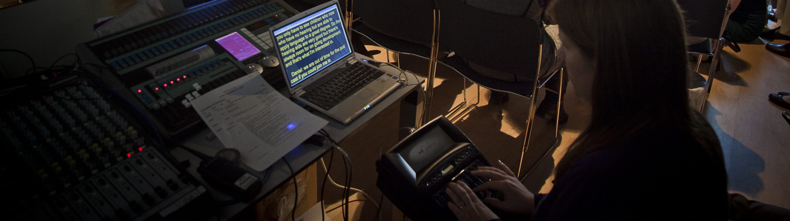 Live subtitling for talks and tours