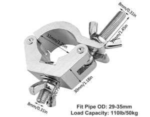 Clamp with measurements